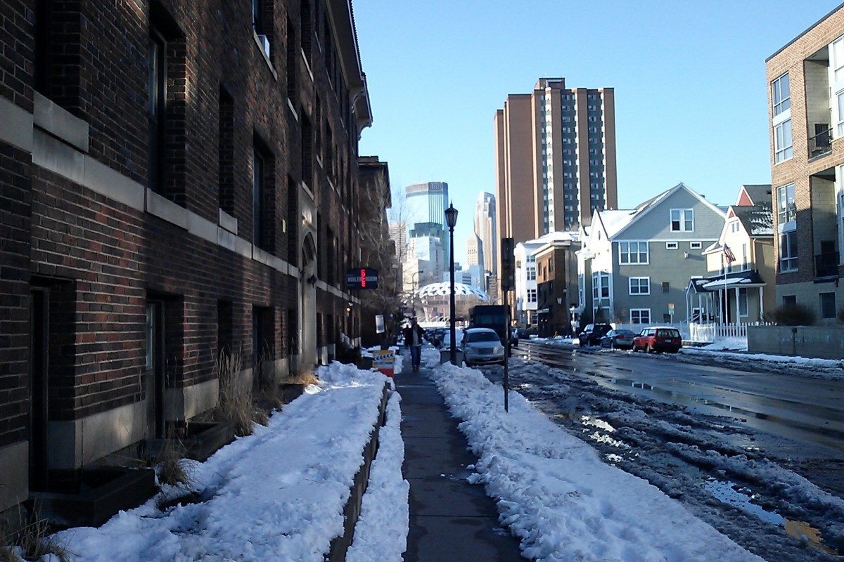 We biked through snow...